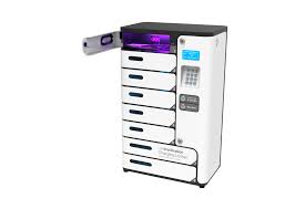Open charging locker with phone inside